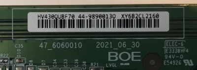 T-CON PARA TV VIZIO / NUMERO DE PARTE 44-98900130 / 47_6060010 / HV430QUBF70 / L429940A_17 / XY6B2CL2160 / PANEL BOEI430WQ1 / DISPLAY HV430QUB-F70 / MODELO M43Q6M-K04 / M43Q6M-K04 LBVFN7NZ - Imagen 3