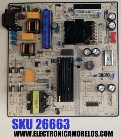 FUENTE DE PODER PARA TV PHILIPS / NUMERO DE PARTE 81-PBE121-H175001 / SHG7504B-101HL / DLBT063 REV:0.6 / 20230213 / SHG7504B14-101HLA / CQC14134113193 / DISPLAY ST6451D06-3 VER.2.1 / MODELO 65PUL6673 / 65PUL6673/F7