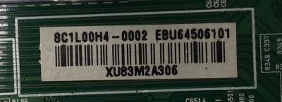 MAIN PARA TV LG 4K·UHD·HDR ((SMART TV)) / NUMERO DE PARTE EBU64506101 / EAX67146203 / EAX67146203 (1.1) / 64506101 / 8C1L00H4-0002 / XU83M2A306 / DISPLAY LC430DGJ (SK)(A4) / MODELO 43UJ6200 / 43UJ6200-UA / 43UJ6200-UA.BWMYLJM - Imagen 2