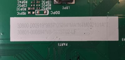 MAIN PARA TV TCL 4K·UHD·HDR·QLED ((GOOGLE TV)) / NUMERO DE PARTE 30800-000919 / 40-MT15H7-MAD2HG / 11602-500603 / MT15H7 / MT9615 / 30801-000894 / V8-T615T02-LF / PANEL LVU750NDGL / DISPLAY ST7461D05-7 VER.2.1 / MODELO 75QM850G - Imagen 2