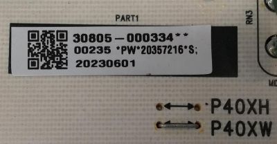 FUENTE DE PODER PARA TV TCL / NUMERO DE PARTE 30805-000334 / 40-P40XWL-PWG1ZG / 11601-500103 / P40XH / P40XW / 357216 / 20357216 / 20230601 / PANEL LVU750NDGL / DISPLAY ST7461D05-7 VER.2.1 / MODELO 75QM850G - Imagen 3