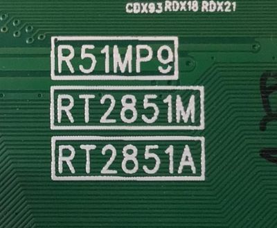 MAIN PARA TV TCL 4K·UHD·HDR ((GOOGLE TV)) / NUMERO DE PARTE 30800-000824 / 40-R51MP9-MAD2HG / 11602-500731 / R51MP9 / RT2851M / RT2851A / 30801-000798 / V8-R51MT08-LF / PANEL LVU650NDEL / DISPLAY ST6451D06-3 VER.2.1 / MODELO 65S450G - Imagen 2