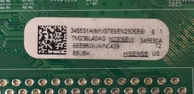 MAIN PARA TV HISENSE ORIGINAL 4K UHD HDR GOOGLE TV / NUMERO DE PARTE 345531 / RSAG7.820.13512/ROH / 65E85GUA / NC429 / 345530 / N23058 / PANEL HD650Z6U52 / DISPLAY T650QVN07.H / MODELO 65U8K - Imagen 2
