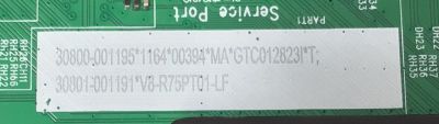 MAIN PARA TV TCL ORIGINAL 4K UHD HDR QLED GOOGLE TV / NUMERO DE PARTE 30800-001195 / 40-R75PT4-MAA2HG / 11602-501014 / R75PT4 / 30801-001191 / V8-R75PT01-LF / 19001227631 / 2E16321B0 1-1 / PANEL LVU650NDJL / DISPLAY ST6451D06-3 VER.2.1 / MODELO 65Q671G - Imagen 4