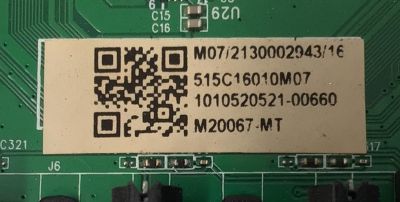 MAIN PARA TV ELEMENT 4K·UHD·HDR ((ROKU TV)) / NUMERO DE PARTE 515C16010M07 / MS16010-ZC01-01 / KB6160A / 2E01413C0 / 1010520521-00660 / M20067-MT / M07/2130002943 / DISPLAY JR645R3HA7L / MODELO E4AA65R - Imagen 2