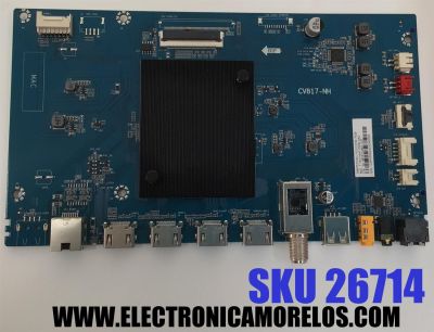 MAIN PARA TV PHILIPS 4K·UHD·HDR ((ROKU TV)) / NUMERO DE PARTE 02-1MTR17AMA-J03T / CV817-NH / 7.T817NH110000.0A2 / P02EE08070136A / CQC16001148501 / DMA7513141 / PANEL LVU550CSDX E0756 / DISPLAY ST5461D12-6 VER.2.2 / MODELO 55PUL6673 / 55PUL6673/F7