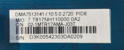 MAIN PARA TV PHILIPS 4K·UHD·HDR ((ROKU TV)) / NUMERO DE PARTE 02-1MTR17AMA-J03T / CV817-NH / 7.T817NH110000.0A2 / P02EE08070136A / CQC16001148501 / DMA7513141 / PANEL LVU550CSDX E0756 / DISPLAY ST5461D12-6 VER.2.2 / MODELO 55PUL6673 / 55PUL6673/F7 - Imagen 2