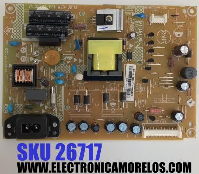 FUENTE DE PODER PARA TV AOC / NUMERO DE PARTE PLTVDE631UXC3Q / 715G5804-P01-W20-001M / E631UXC3Q27 / PANEL TPM236H3 / DISPLAY HM236WU3-101 / HM236WU3-100 / MODELO LE24D1331