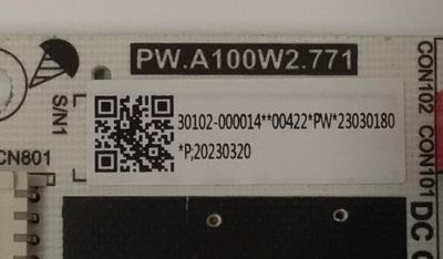 FUENTE DE PODER PARA TV TCL / NUMERO DE PARTE 30102-000014 / PW.A100W2.771 / P23030180 / 23030180 / 20230320 / PANEL LVU500NDEL / DISPLAY ST4951D01-1 VER.2.2 / MODELO 50S470G - Imagen 3