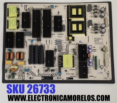 FUENTE DE PODER PARA TV SHARP / NUMERO DE PARTE 9012-112154-30002004 / KPL-FM3 / LYP04718A0(X) / 465R1013 / 9012-112154-30002004-S / PANEL K750WDE / DISPLAY JR745R3HA2Y / MODELO 4P-B75EJ2U