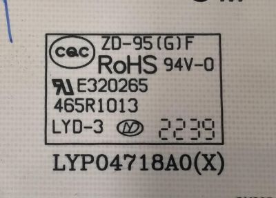 FUENTE DE PODER PARA TV SHARP / NUMERO DE PARTE 9012-112154-30002004 / KPL-FM3 / LYP04718A0(X) / 465R1013 / 9012-112154-30002004-S / PANEL K750WDE / DISPLAY JR745R3HA2Y / MODELO 4P-B75EJ2U - Imagen 3