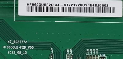 T-CON ORIGINAL PARA SMART TV LG / NUMERO DE PARTE 44-97721220U / 47_6021772 / HF860QUB-F2D_V00 / HF860QUBF2D / 44-97721220UY1B46J0862 / PANEL NC860EQE-VBNH1 / DISPLAY HF860QUB-F2D / MODELO 86QNED80TUC. BUSFLKR / 86UT7550AUA.BUSFLKR - Imagen 2