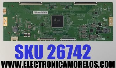 T-CON PARA TV LG / NUMERO DE PARTE 44-9772243 / 47-6021876 / 44-9772243O / 44-97722430 / 2E001427 / 47-6021876 V00 / HV860QUBE1E / PANEL NC860TQF-ABMH1 / DISPLAY HV860QUB-E1E / MODELO 86UR8000AUA / 86UR8000AUA.BUSGLKR