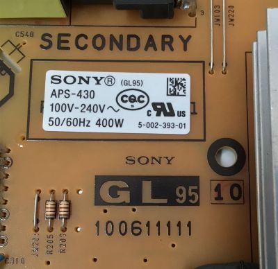 FUENTE DE PODER PARA TV SONY / NUMERO DE PARTE 100139013 / 100611111 / APS-430 / APS-430 (CH) / F6101 / T5AH / 19112016258A / PANEL YM9F065CNO01 / MODELO XBR-65X800G / XBR65X800G - Imagen 2