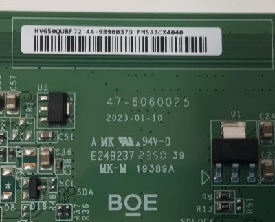 T-CON ORIGINAL PARA TV VIZIO / NUMERO DE PARTE 44-9890037O / 44-98900370 / 47-6060025 / HV650QUBF72 / PANEL BOEI650WQ1 / DISPLAY HV650QUB-F72 REV.1.0 / MODELOS V4K65M-0804 / V4K65M-0804 LBSFT5GA / V655-J04 / V655-J04 LBSFE41A / V4K65M-0804 LBSFT5HA - Imagen 2