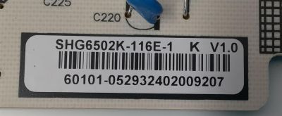 FUENTE DE PODER ORIGINAL PARA TV VIZIO / NUMERO DE PARTE 60101-05293 / SHG6502K-116E / 25-DT1622-X2P1 / SHG6502K-116E-1 / PANEL BOEI650WQ1 / DISPLAY HV650QUB-F72 REV.1.0 / MODELO V4K65M-0804 / V4K65M-0804 LBSFT5GA / V4K65M-0804 LBSFT5HA - Imagen 4