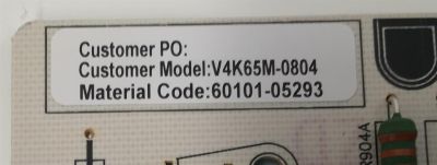 FUENTE DE PODER ORIGINAL PARA TV VIZIO / NUMERO DE PARTE 60101-05293 / SHG6502K-116E / 25-DT1622-X2P1 / SHG6502K-116E-1 / PANEL BOEI650WQ1 / DISPLAY HV650QUB-F72 REV.1.0 / MODELO V4K65M-0804 / V4K65M-0804 LBSFT5GA / V4K65M-0804 LBSFT5HA - Imagen 2