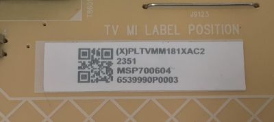 FUENTE DE PODER PARA TV VIZIO / NUMERO DE PARTE PLTVMM181XAC2 / 715GA860-P03-000-003M / (X)PLTVMM181XAC2 / MSP700604 / 6539990P0003 / A2312245478 / PANEL TPT700WR-U2T01.D REV:S04Z / DISPLAY CV700U2-T01 REV:04 / MODELO V705X-J01 / V705X-J01 LTCHJ9CA - Imagen 2