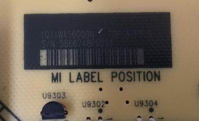 FUENTE DE PODER PARA TV PANASONIC / NUMERO DE PARTE IWA56QBN / 715GA429-P01-000-0H3R / (Q)IWA56QBN / 5866748P0031 / PANEL LD550EQE (FP)(A2) / MODELO TH-55SQ1W - Imagen 2