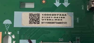 MAIN PARA TV VIZIO 4K·UHD·HDR· ((SMART CAST)) / NUMERO DE PARTE 21201-04168 / TD.MT5691.U757 / TD.MT5691.U757 (T) / 1000207344 / S11100020734402151 / PANEL BOEI750WQ1 / DISPLAY HV750QUB-F91 / MODELO V755X-K04 / V755X-K04 LBSFR5BZ - Imagen 3