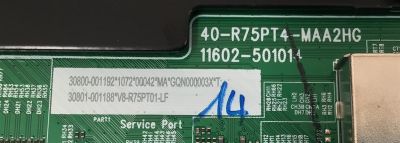 MAIN PARA TV TCL 4K·UHD·HDR· ((GOOGLE TV)) / NUMERO DE PARTE 30800-001192 / 40-R75PT4-MAA2HG / 11602-501014 / 30801-001188 / V8-R75PT01-LF / DISPLAY CV500U2-L02 REV:02 / MODELO 50S551G - Imagen 4
