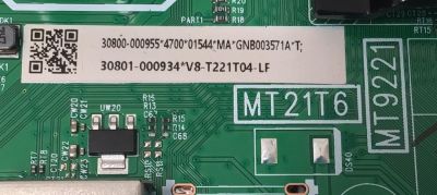 MAIN FUENTE ((COMBO)) PARA TV TCL FHD·HDR· ((GOOGLE TV)) / NUMERO DE PARTE 30800-000955 / 40-MT21T6-MPB2HG CS0T / 11602-500830 / MT9221 / MT21T6 / 30801-000934 / V8-T221T04-LF / PANEL LVF430NDEL / DISPLAY ST4251B05-2 VER.2.1 / MODELO 43S350G - Imagen 3