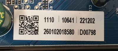 MAIN PARA TV WESTINGHOUSE / NUMERO DE PARTE 260102018580 / CV817-KH / 7.T817KH220000.0D0 / 0405DD8D1374 / PANEL HK650WLEDM-SH8FH/ DISPLAY PT650GT01-2 / MODELO WR65UX4210 / WR65UT4212 - Imagen 2