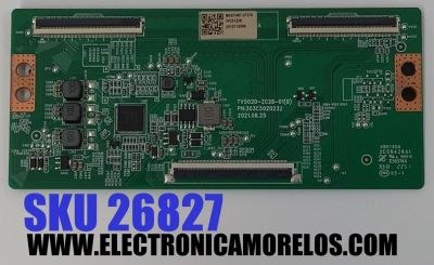 T-CON PARA TV ONN ORIGINAL / NUMERO DE PARTE 513C5020M02 / TV5020-ZC26-01(B) / 303C5020232 / 20221226 / 2010113306 / DISPLAY HF500QUB-F20 / MODELO 100012585 50" / 100133204 50"