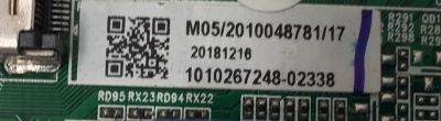 MAIN FUENTE COMBO PARA TV JVC ORIGINAL / NUMERO DE PARTE 515C35533M05 / MS36635-ZC01-01 / 1010267248-02338 / M05/201004878 / 20181216 / DISPLAY LSC320AN10-H02 / MODELO 32" - Imagen 4