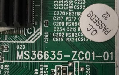 MAIN FUENTE COMBO PARA TV JVC ORIGINAL / NUMERO DE PARTE 515C35533M05 / MS36635-ZC01-01 / 1010267248-02338 / M05/201004878 / 20181216 / DISPLAY LSC320AN10-H02 / MODELO 32" - Imagen 3