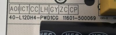 FUENTE DE PODER PARA TV TCL / NUMERO DE PARTE 30805-000136 / 40-L12DH4-PWD1CG / 11601-500069 / 20348335 / 20221225 / PANEL LVU430NDEL / MODELO 43S451 / 43S455 - Imagen 3