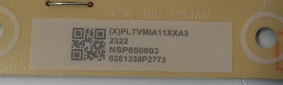 FUENTE DE PODER PARA TV ONN / NUMERO DE PARTE PLTVMIA11XXA3 / TPV 715GC529-P02-000-B03R / 715GC529-P02-000-B03R / (X)PLTVMIA11XXA3 / A2305379038 / PANEL TPT650WR-R3HA.P / DISPLAY JR645R3HA3L / MODELO 100012587 (65") - Imagen 4