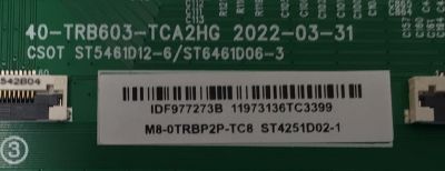 T-CON PARA TV PIONEER / NUMERO DE PARTE M8-0TRBP2P-TC8 / 40-TRB603-TCA2HG / ST5461D12-6 / ST6461D06-3 / ST4251D02-1 / PANEL LVU430CSDX / DISPLAY ST4251D02-1 VER.2.1 / MODELO PLE-43S11UHD - Imagen 2