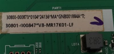 MAIN PARA TV TCL 4K·UHD·HDR ((ROKU TV)) / NUMERO DE PARTE 30800-000873 / 40-MR17T3-MAA2HG / 11602-500334 / MR17T3 / 30801-000847 / V8-MR17K01-LF / PANEL LVU430NDEL / DISPLAY ST4251D02-1 VER.2.1 / MODELO 43S431 - Imagen 3