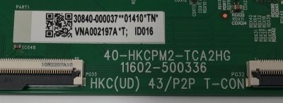 T-CON PARA TV TCL / NUMERO DE PARTE 30840-000037 / 40-HKCPM2-TCA2HG / 11602-500336 / VNA002197A / PANEL LVU430NDEL / DISPLAY PT430GT01-4 VER.1.0 / MODELO 43S431 - Imagen 2