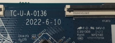 T-CON PARA TV ONN / NUMERO DE PARTE TC-U-A-0136 / 17001173704 / 4K VB1 IN / 99Q31C9 / T007694 / PANEL C500Y19-5C / DISPLAY CV500U2-T01 REV:02 / MODELO 100133204 (50") - Imagen 2