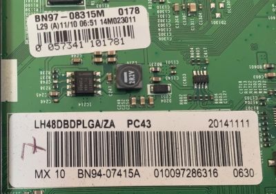 MAIN PARA TV COMERCIAL SAMSUNG FULL HD / NUMERO DE PARTE BN94-07415A / BN97-08315M / BN9407415A / MODELO LH48DBDPLGA/ZA / LH48DBDPLGA/ZA SS01 - Imagen 2