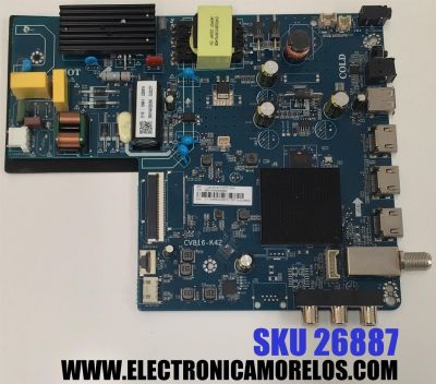 MAIN FUENTE ((COMBO)) PARA TV WESTINGHOUSE HD ((ROKU TV)) / NUMERO DE PARTE 260104029560 / CV816-K42 / 7.D816K4212000.2A2 / DISPLAY V320BJ8-Q01 REV.C1 / MODELO WR32HX2210