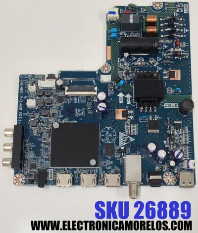 MAIN FUENTE COMBO PARA TV ONN ORIGINAL FHD ROKU TV / NUMERO DE PARTE MB-M9011-P-CL-0001 / 10001054669 / A9U41F4 / M012490 / 950105116N24067-CH / PANEL C400Y21-G5 / DISPLAY HV400FHB-F10 REV.2.0 / MODELO 100058007 40 PULGADAS