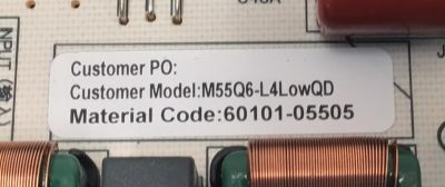 FUENTE DE PODER PARA TV VIZIO ORIGINAL / NUMERO DE PARTE 60101-05505 / SHG5501E-116E / 25-DT1432-X2P1 / SHG5501E-116E-1 / PANEL BOEI550WQ1 / MODELO M55Q6-L4 / M55Q6-L4 LBSFN8JA - Imagen 3