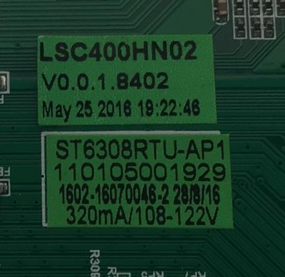 MAIN FUENTE COMBO PARA TV WESTINGHOUSE ORIGINAL / NUMERO DE PARTE 110105001929 / ST6308RTU-AP1 / 1602-16070046-2 / 21005006 / PANEL LSC400HN02 / MODELO WD40FB2530 - Imagen 2