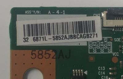 T-CON PARA TV ALUX ORIGINAL / NUMERO DE PARTE 6871L-5852A / 6870C-0442B / 5852A / PANEL K320WDD1 / MODELO AL32ASHD - Imagen 2