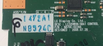 T-CON PARA TV UPSTAR ORIGINAL / NUMERO DE PARTE 6871L-1472A / 6870C-0238A / LC320WXN-SBA1 / 1472A / PANEL LC320WXN / MODELO P32ETW - Imagen 2