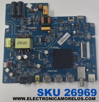 MAIN FUENTE COMBO PARA TV PHILIPS ORIGINAL FHD ROKU TV / NUMERO DE PARTE 02-3MT816A40 / 02-3MT816A40 / 02-3MT816A40-J01T / DMA7511906 / 7.D816NA212000.3A0 / PANEL LVF400CMDX E0226 / DISPLAY V400HJ9-PE1 REV.C4 / MODELO 40PFL4775/F7 / 40PFL4775/F7 A