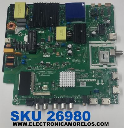 MAIN FUENTE COMBO PARA TV RCA ORIGINAL 4K UHD / NUMERO DE PARTE AE01C458757061 / TP.MS3458-PC757 / Z21082598-0A02187 / PANEL T500QVN03.7 / DISPLAY T500QVN03.7 / MODELO RLDED5098-B-UHD