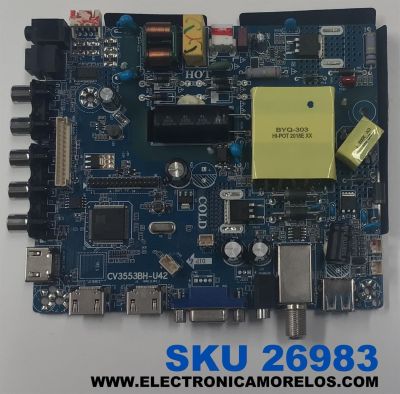 MAIN FUENTE COMBO PARA TV RCA ORIGINAL FHD / NUMERO DE PARTE TZ2006-326 / CV3553BH-U42 / 7.T3553BHU4211.3BA / 306010J553U42034 / PANEL CX400DLEDM / DISPLAY V400HJ6-PE1 REV.C3 / MODELO RLDED4016A-E