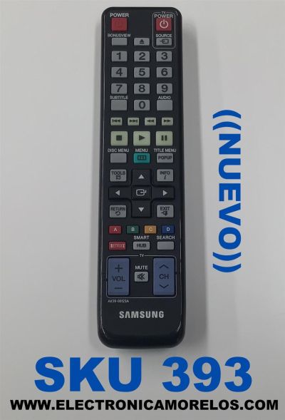 CONTROL REMOTO NUEVO SAMSUNG ORIGINAL PARA TV / BLUE-RAY / NUMERO DE PARTE AK59-00123A / IEC R03 / BN63-06813A / MODELO bdd5490 / bdd6500 / bdd5500 / bdd5700 / bdd5500 C / bdd5500 C/Za / bdd5700 / bdd5700/Za / bdd5700/ZC