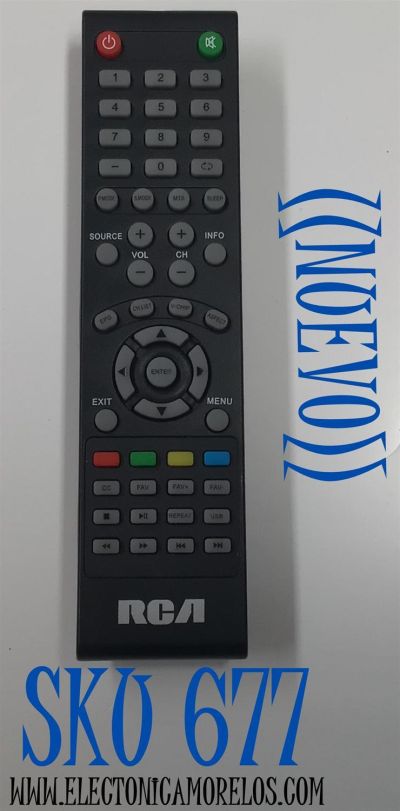 CONTROL REMOTO ORIGINAL NUEVO PARA TV RCA / NUMERO DE PARTE IEC R03 / IECR03 / UM-4