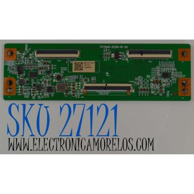 T-CON PARA TV ONN ORIGINAL / NUMERO DE PARTE 513C70A0M03 / TV70A0-ZC26-01 / TV70A0-ZC26-01(A) / 303C70A0231 / M03/7415-01070 / 20231218 / 2130005591 / 2023.04.20 / 20230420 / DISPLAY JE695R3HD2L / MODELO 100012588 70"