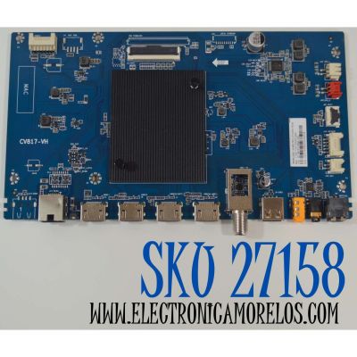 MAIN ORIGINAL NUEVA PARA TV PHILIPS / NUMERO DE PARTE 02-1MTR17AMA-J02T / CV817-VH / V8-MR17K01-LF1V1415 / DMA801258 / CQC17134172152 / 7.D817VH100000.0A4 / DISPLAY ST6451D06-3 / MODELO 65PUL7973 / 65PUL7973/F7